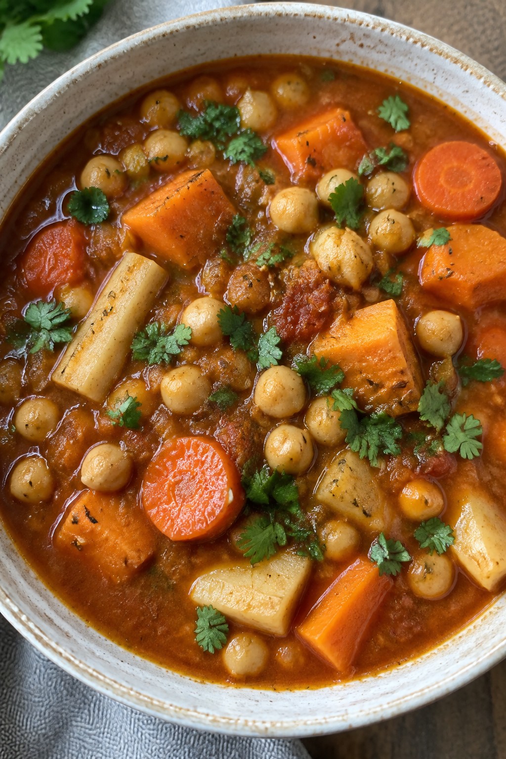 Moroccan Chickpea and Root Vegetable Harira