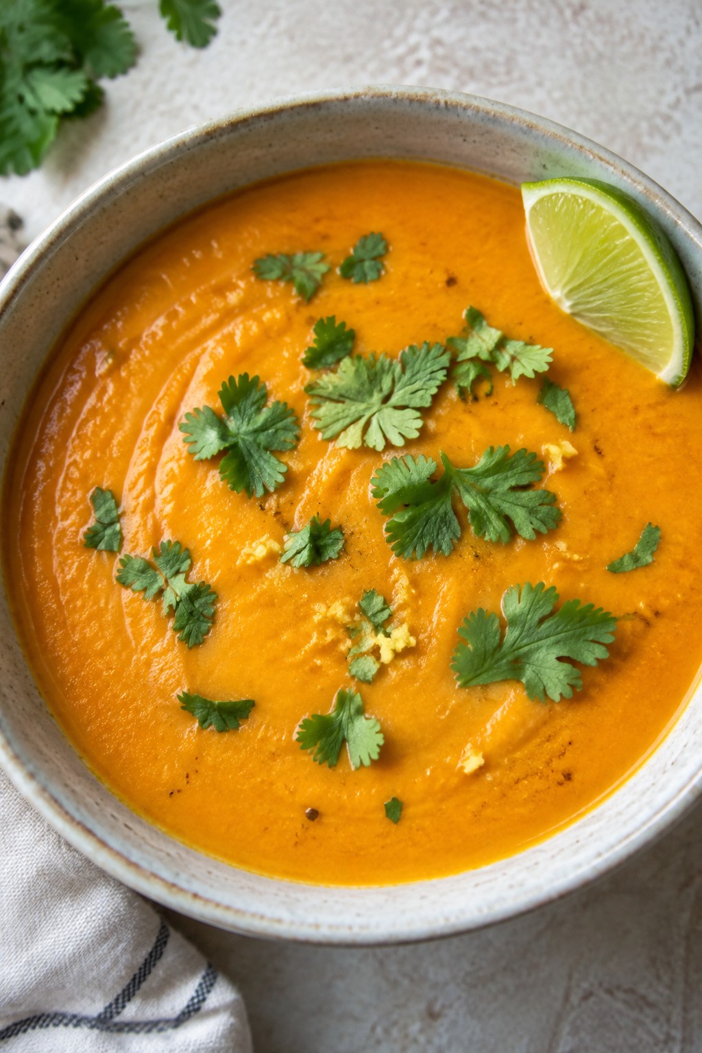 Slow Cooker Ginger Carrot and Coconut Soup with Red Lentils