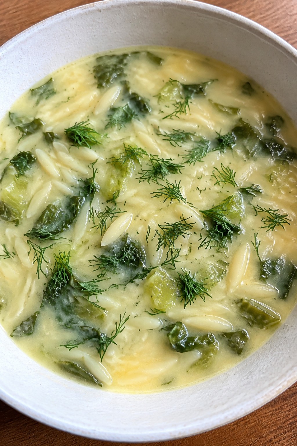 Greek Avgolemono with Escarole and Lemon