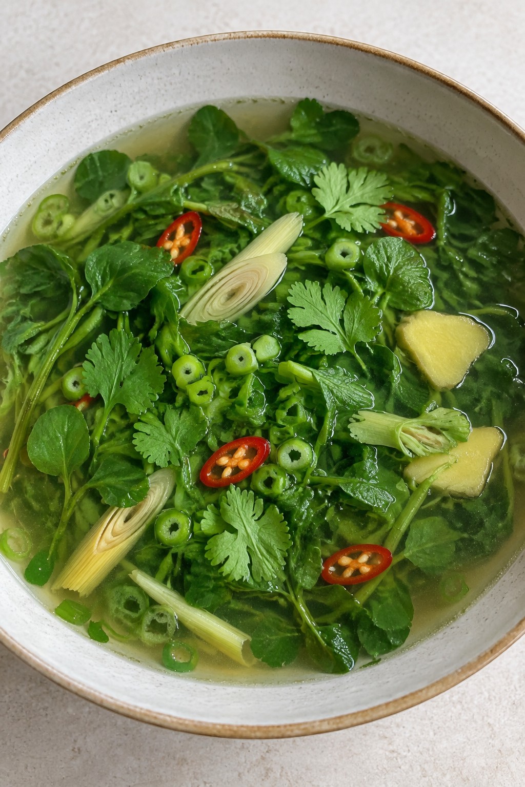 Vietnamese Watercress and Lemongrass Broth