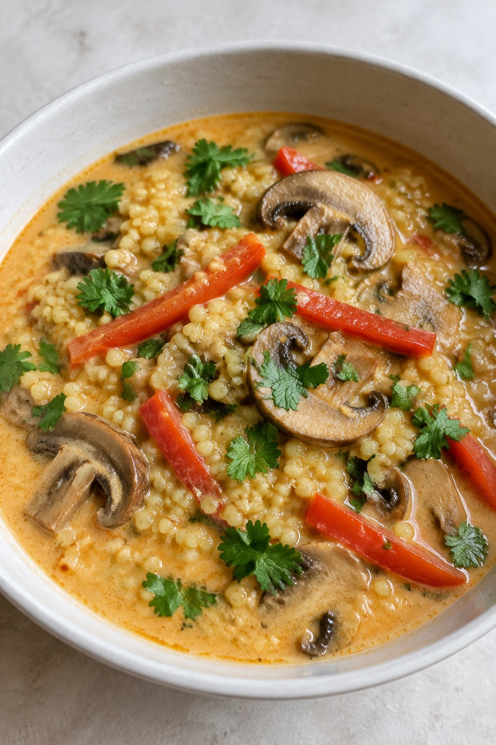 Millet Mushroom Thai Coconut Curry Soup