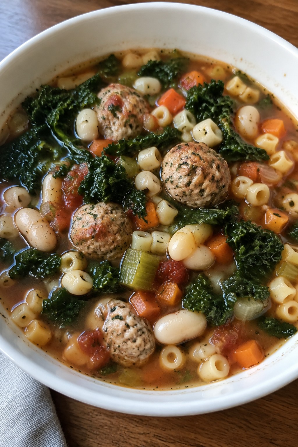 Turkey Meatball and Kale Minestrone