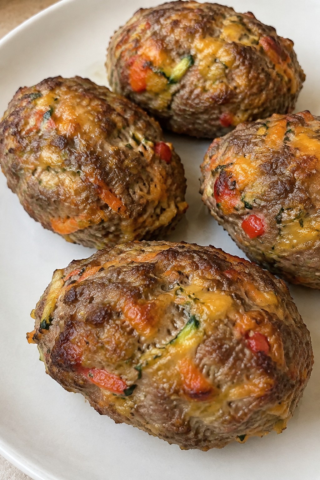 Mini Ranch Veggie-Loaded Meatloaves