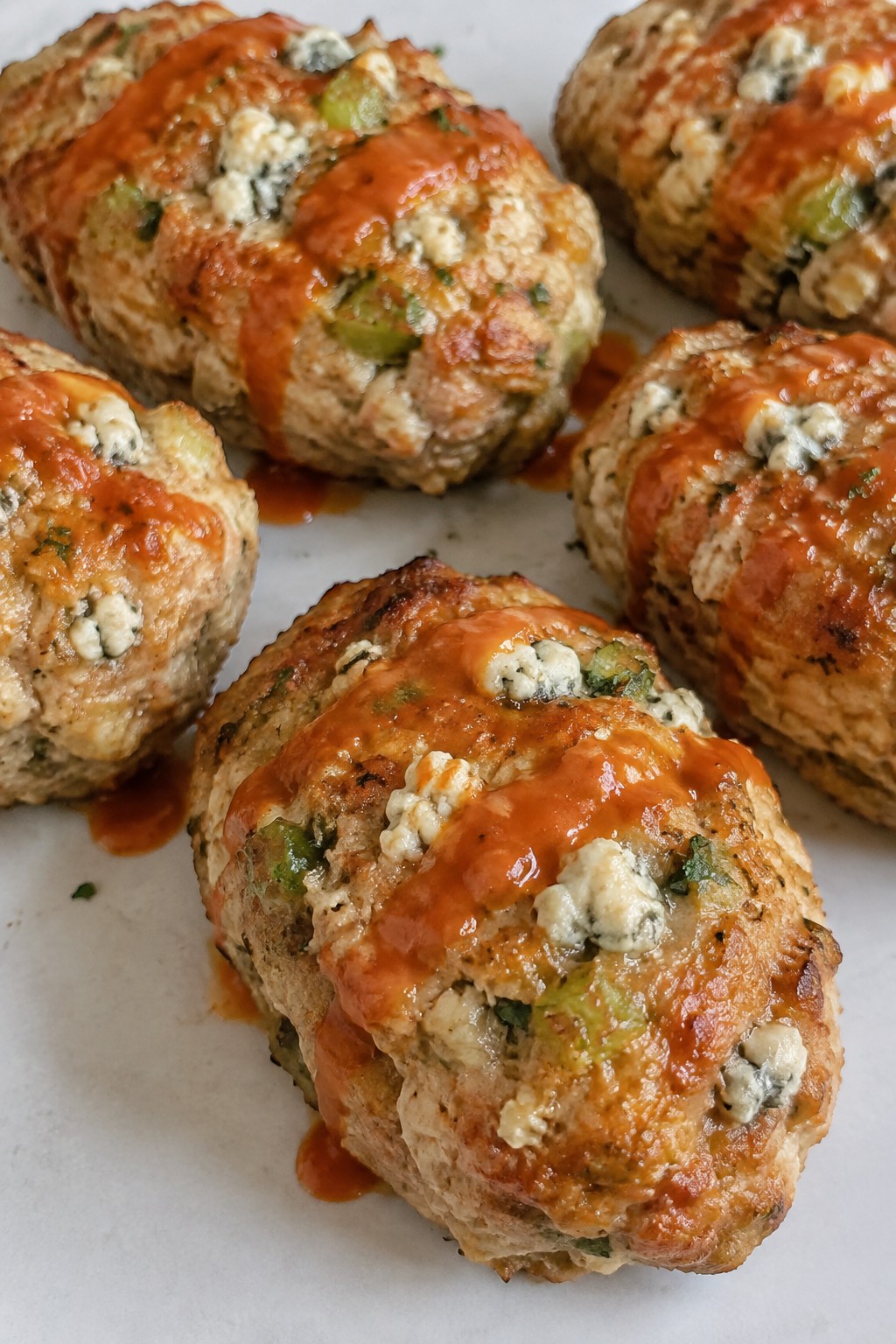 Mini Spicy Buffalo Chicken Meatloaves