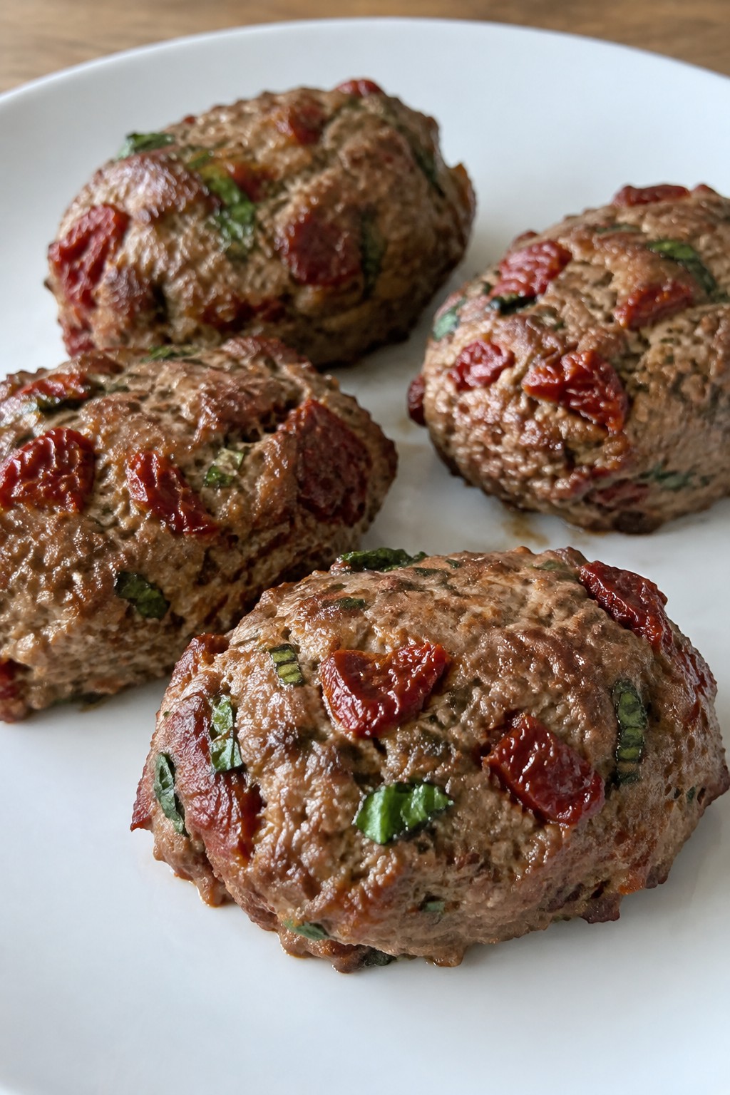 Mini Sun-Dried Tomato and Basil Meatloaves