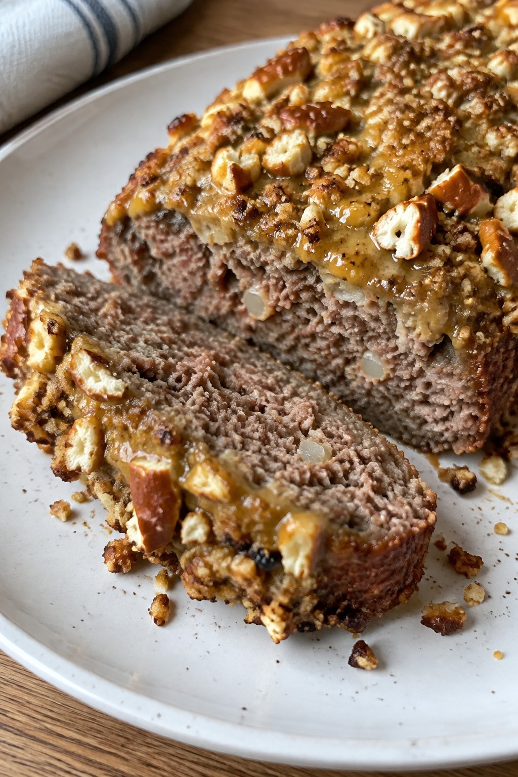 Honey Mustard Pretzel-Crusted Meatloaf