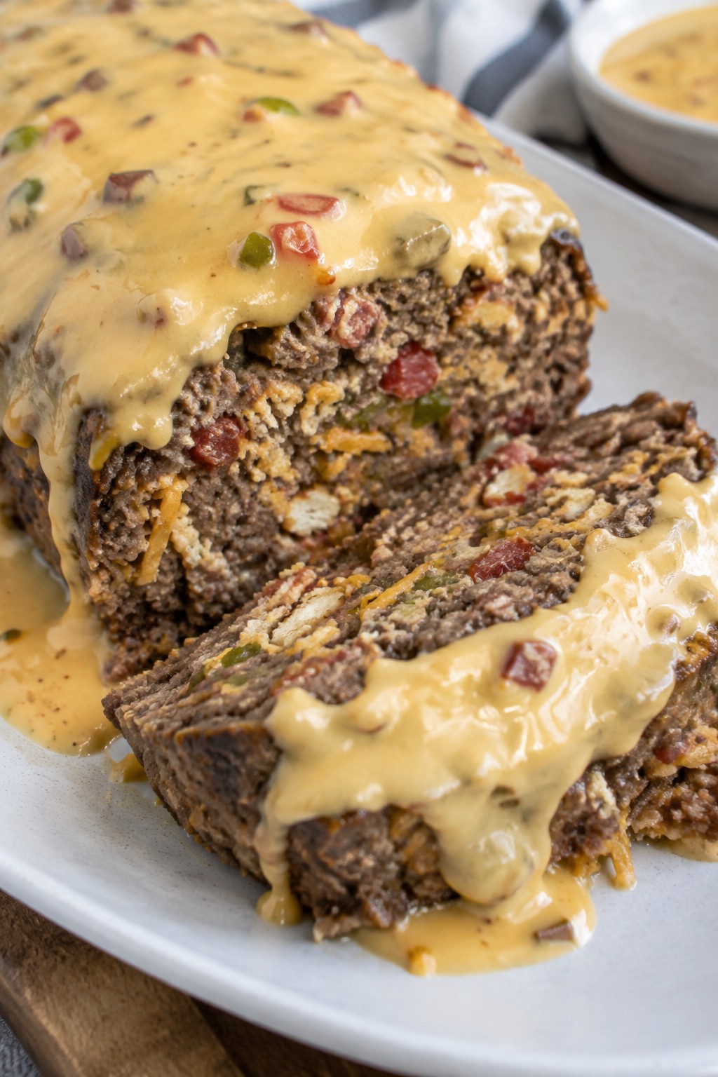 Mexican Taco-Spiced Meatloaf with Queso