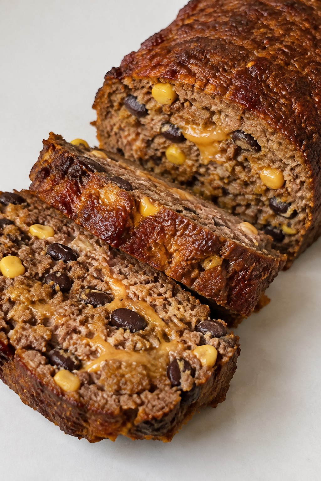 Mexican Taco Meatloaf with Corn and Black Beans
