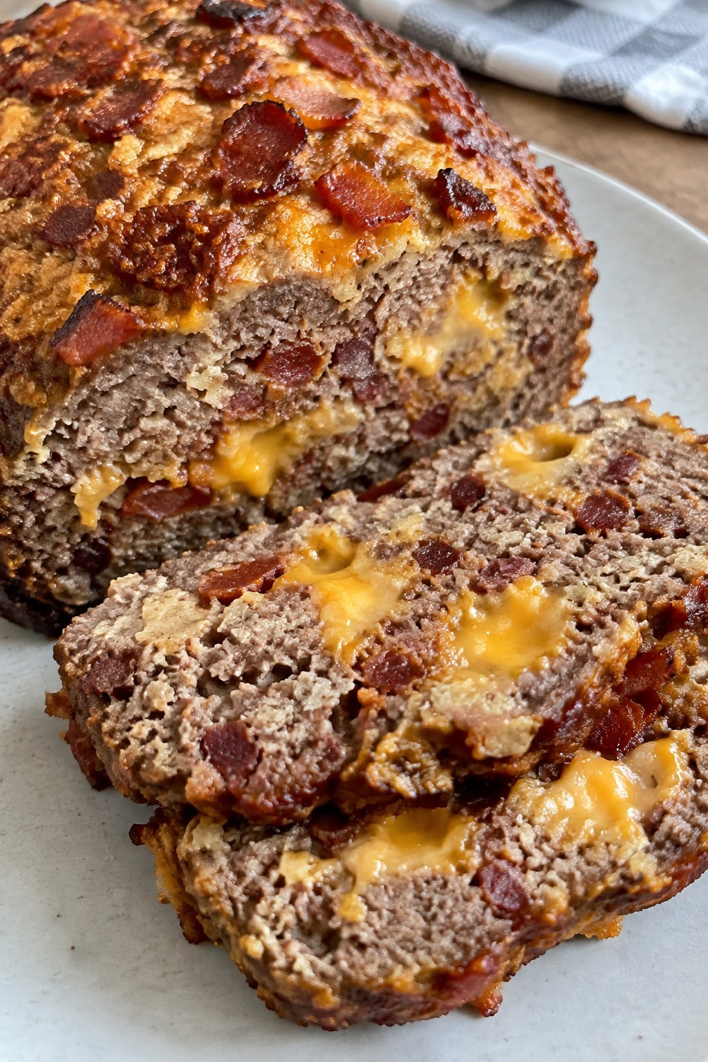 Cheesy Bacon Low-Carb Meatloaf with Parmesan Crisp Binder
