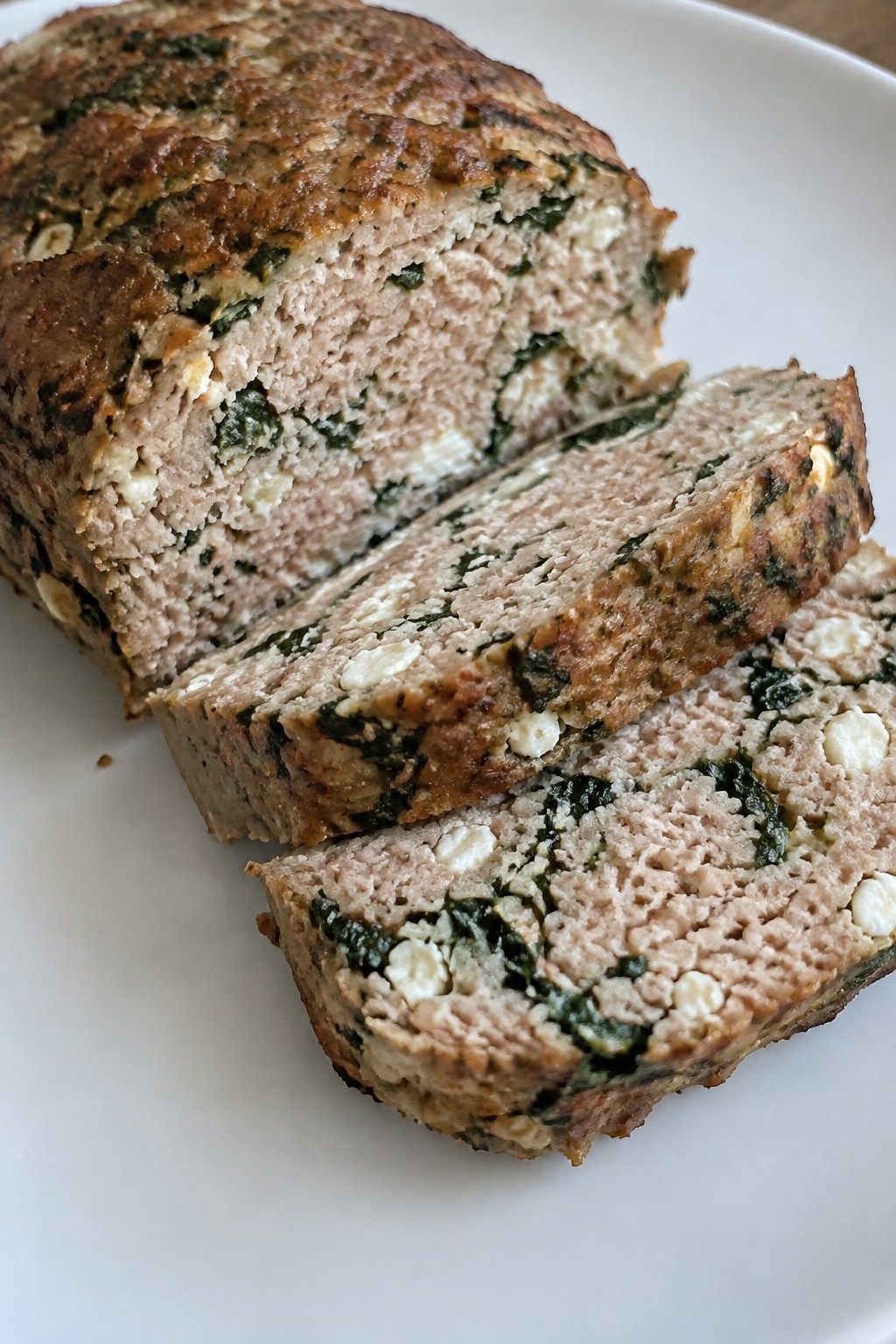Turkey Spinach Feta Meatloaf
