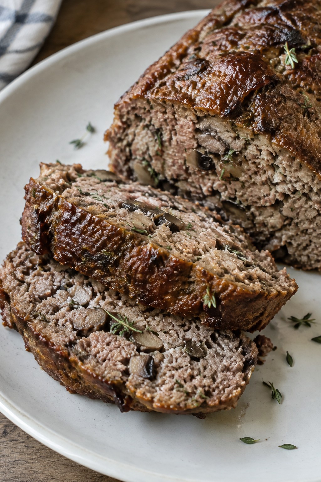 Wild Mushroom and Thyme Meatloaf