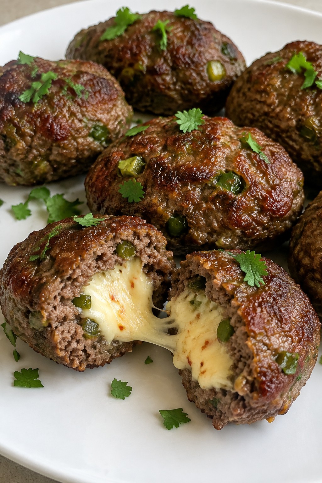Spicy Jalapeño Popper Mini Meatloaves with Pepper Jack Centers