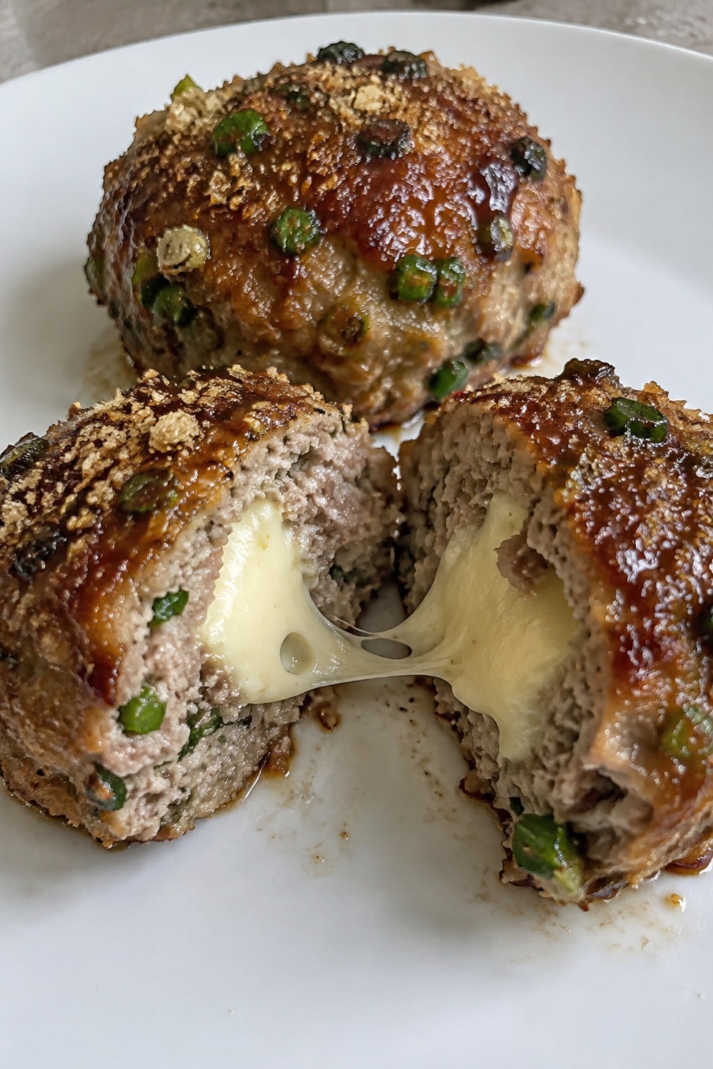 Teriyaki Pork Mini Meatloaves with Swiss Centers