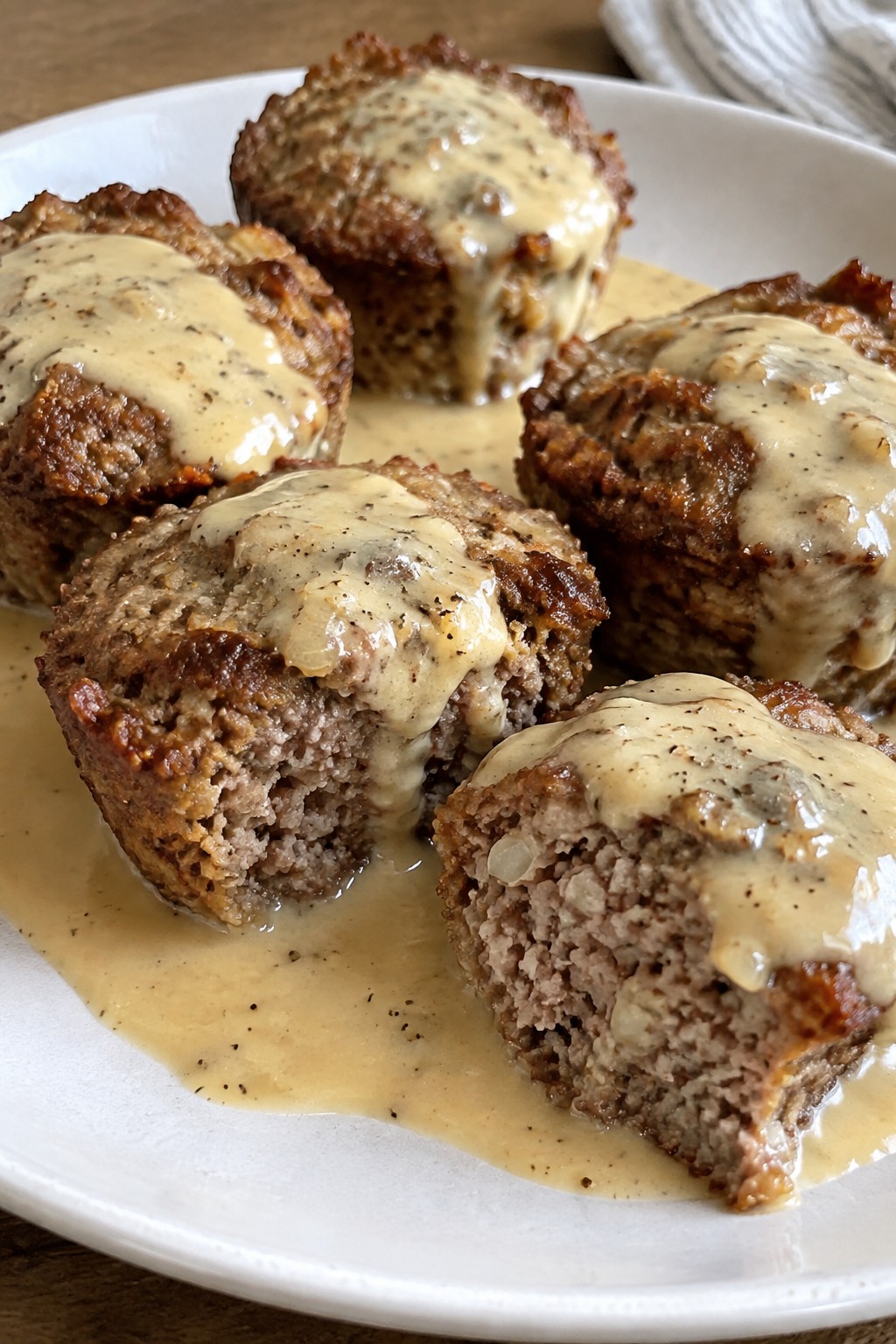 Swedish-Style Mini Meatloaf Muffins with Gravy