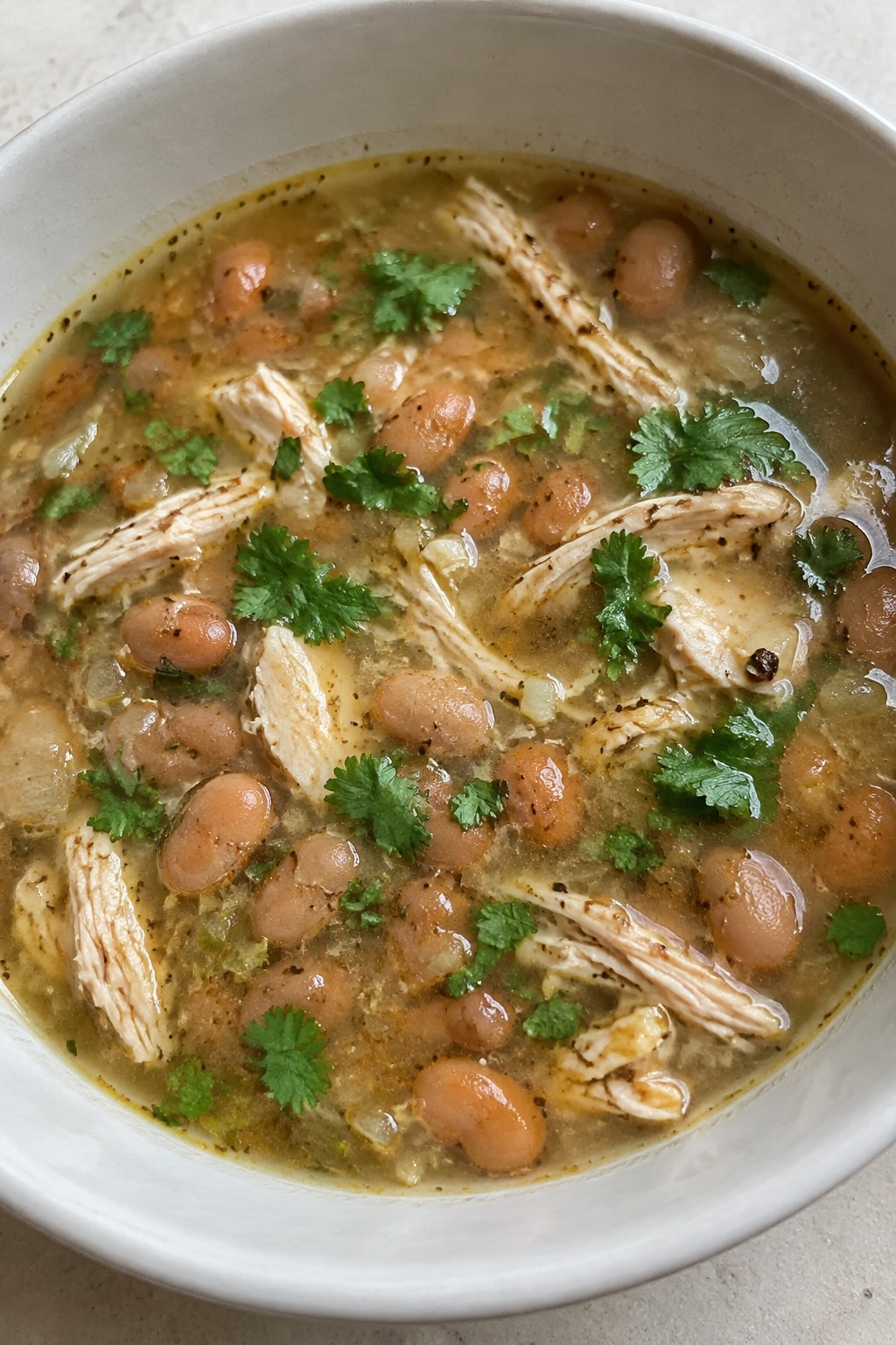 Cumin-Lime Chicken Pinto Bean Soup