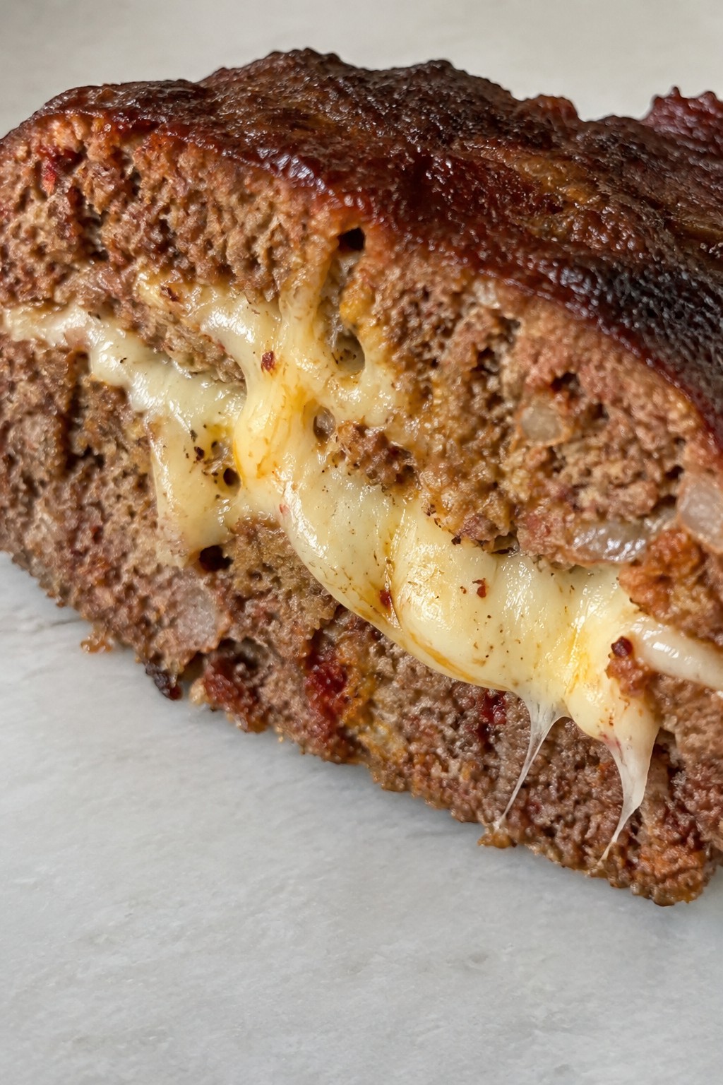 Mexican Chorizo Meatloaf Stuffed with Pepper Jack