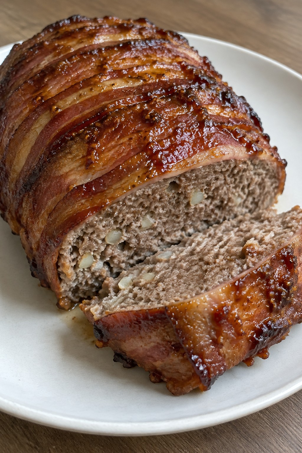 Bacon-Wrapped Meatloaf with Brown Sugar Mustard