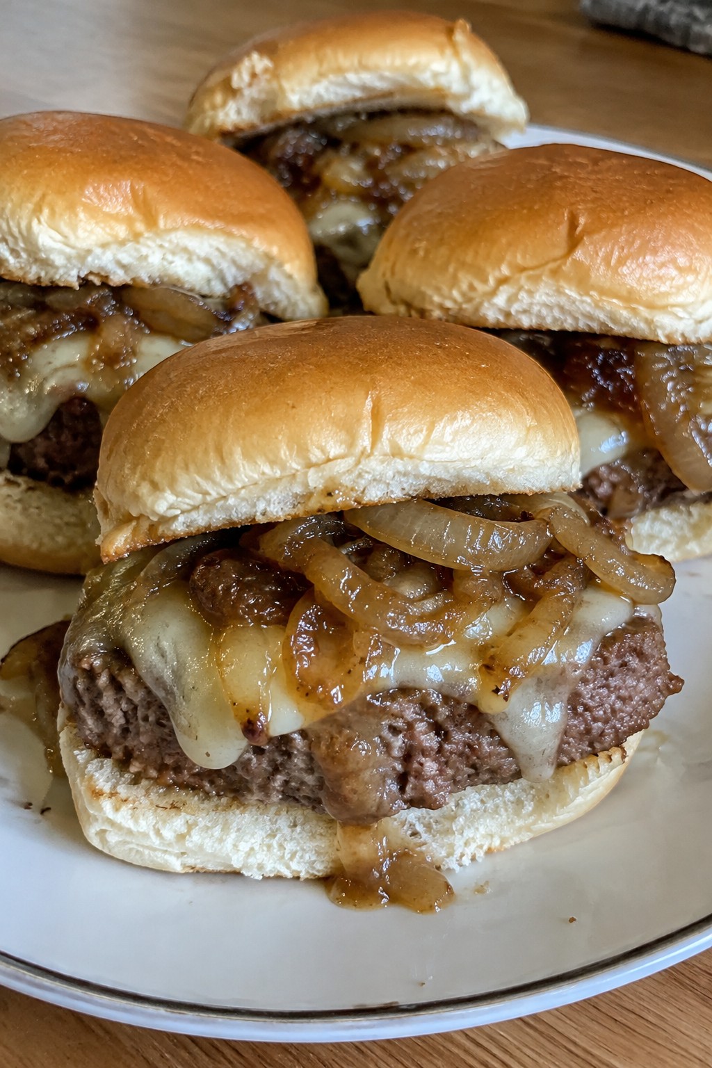 French Onion Meatloaf Sliders with Caramelized Onions and Gravy